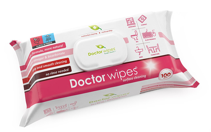 WhatsApp Image 2025-10-20 at 12.24.37 Dr. Wipes Servetele multisuprafete Otet & Bicarbonat 100 pcs - imagine 1