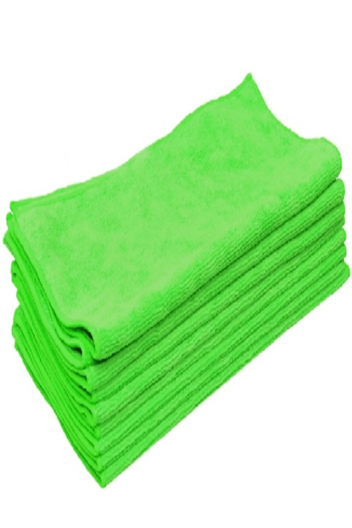 green Set 10 LAVETE MICROFIBRA 300X300 GREEN /1 , 30x30 cm - imagine 1